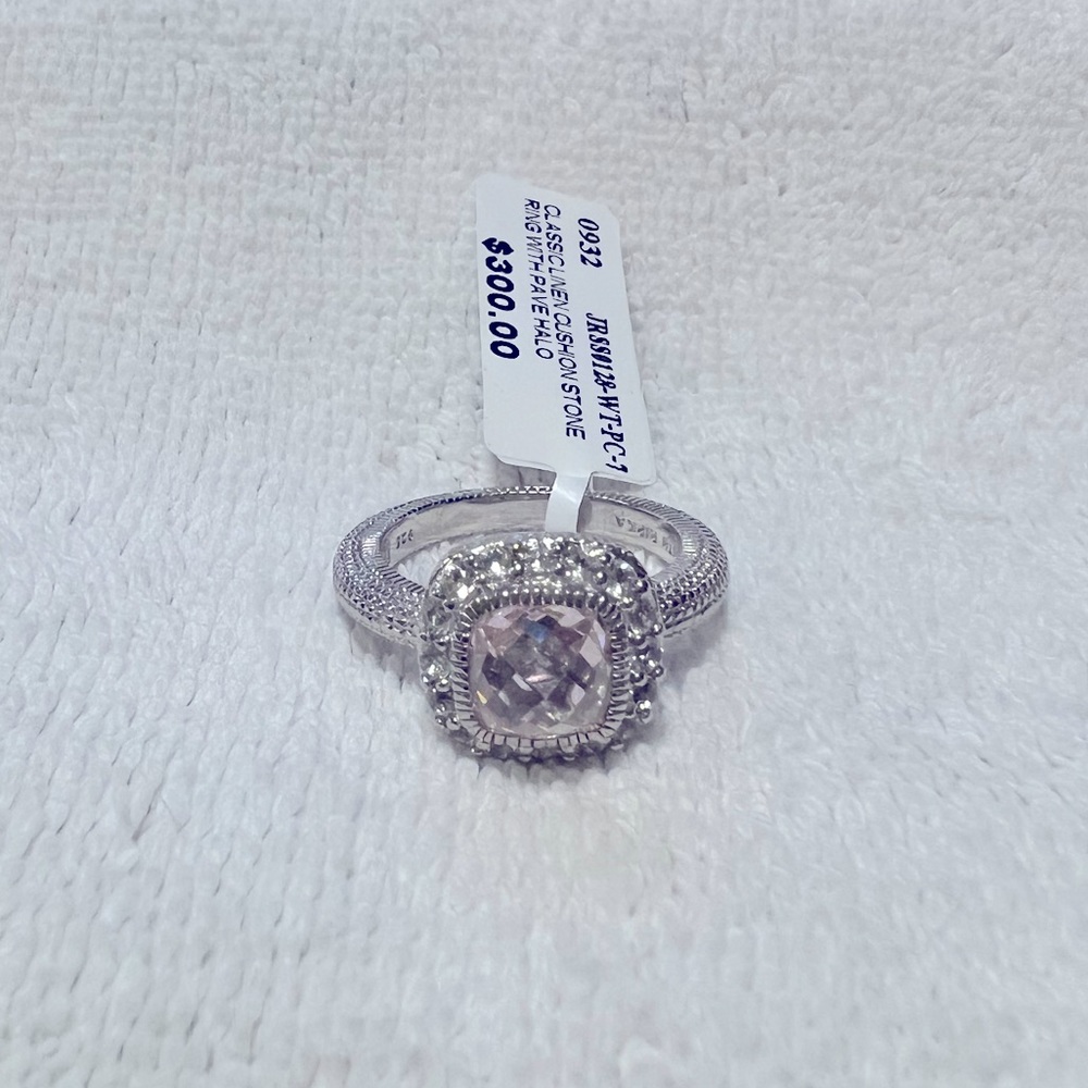 Judith Ripka Cushion Pink Stone Ring - Picture 2 of 10